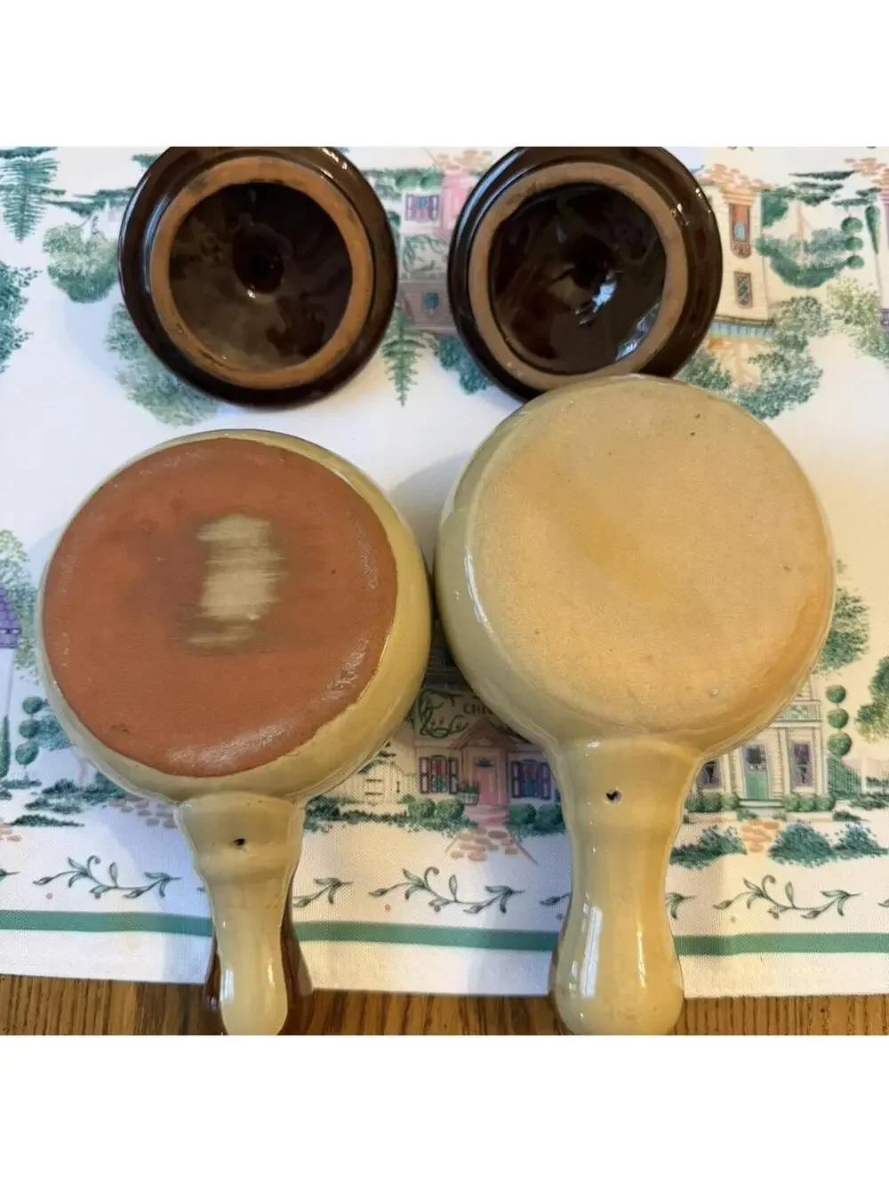 Vintage Ceremic French Onion Soup Crocks